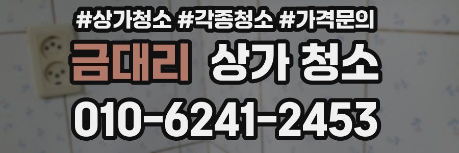 금대리 상가 청소