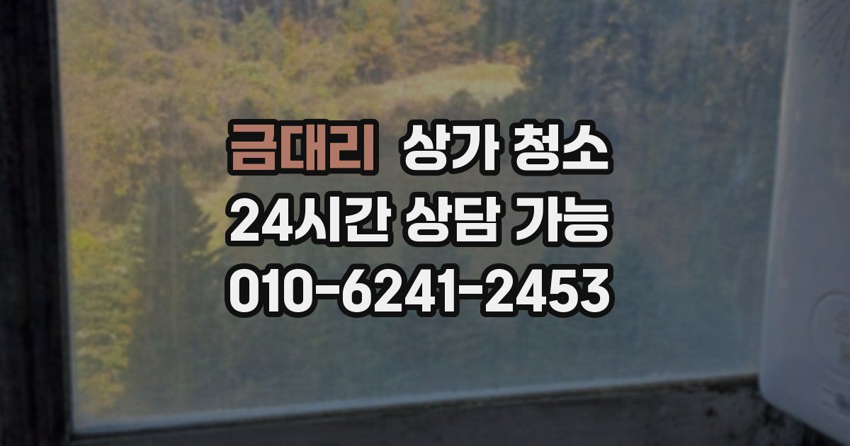 금대리 상가 청소