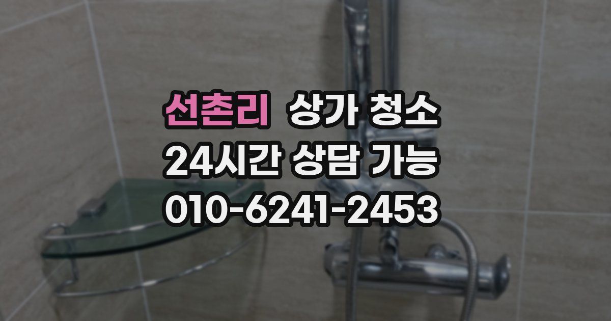 선촌리 상가 청소