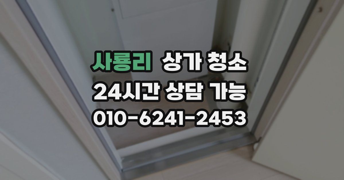 사룡리 상가 청소