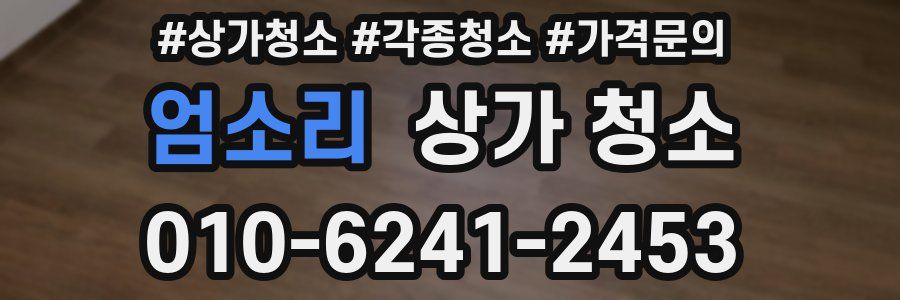 엄소리 상가 청소