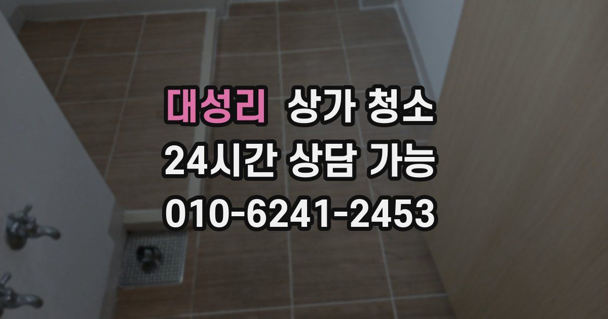 대성리 상가 청소