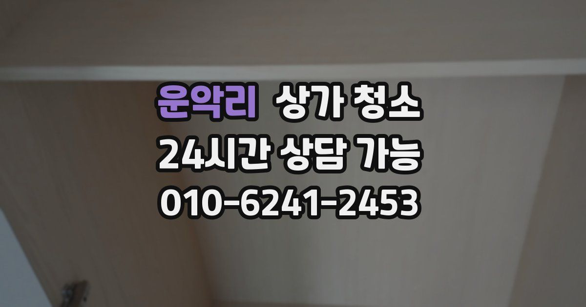 운악리 상가 청소
