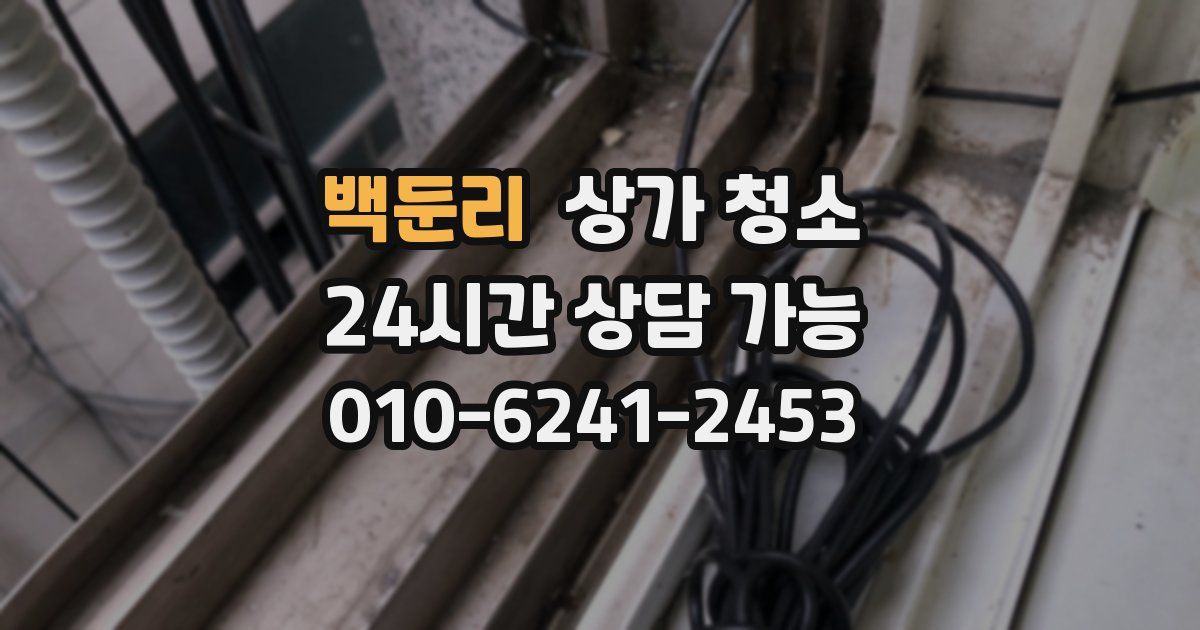 백둔리 상가 청소