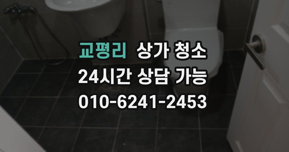 교평리 상가 청소