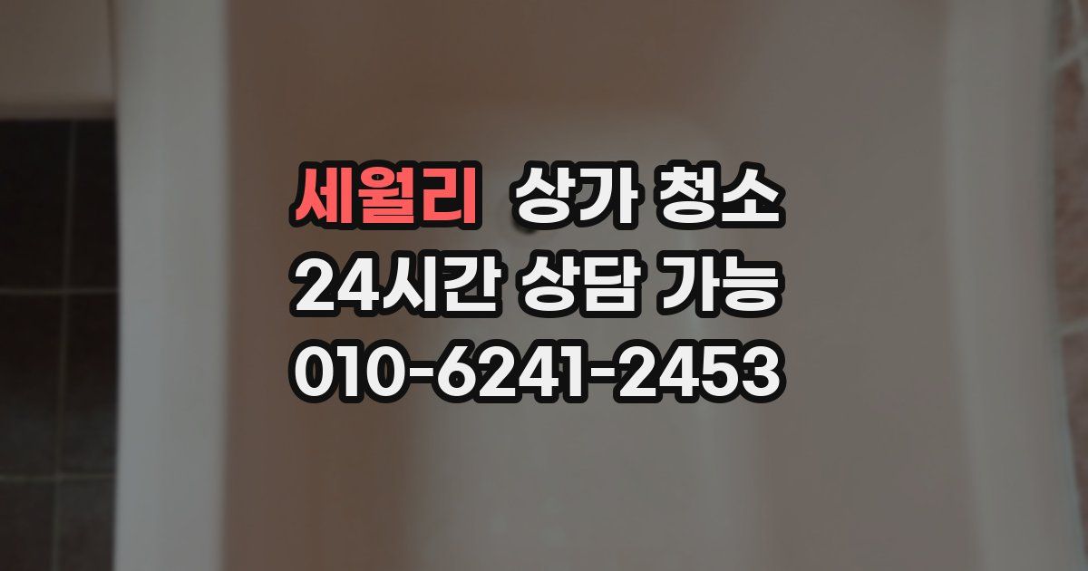세월리 상가 청소