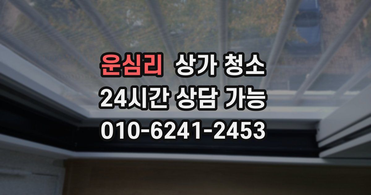 운심리 상가 청소