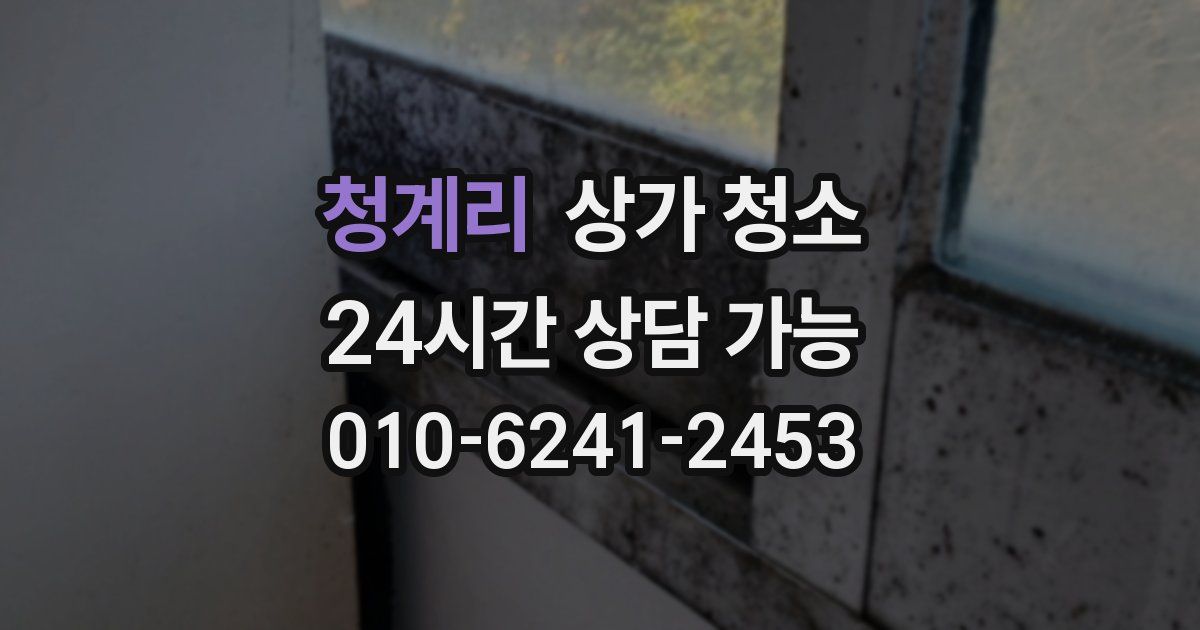 청계리 상가 청소