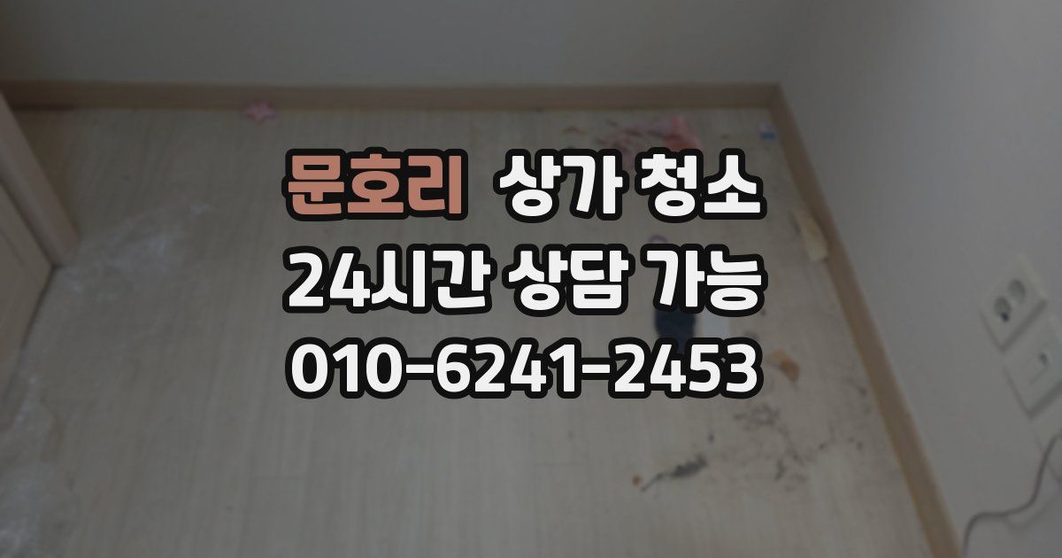 문호리 상가 청소