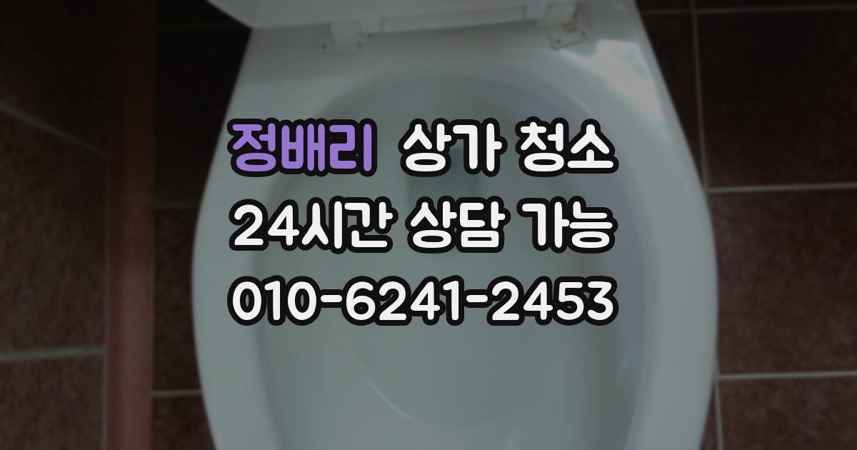 정배리 상가 청소
