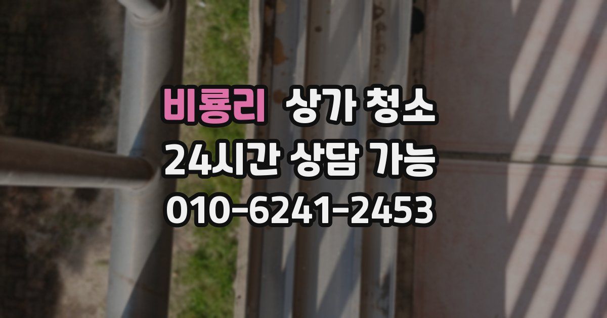 비룡리 상가 청소