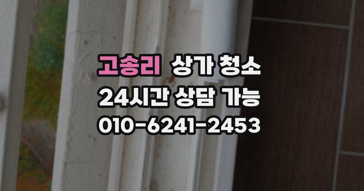 고송리 상가 청소