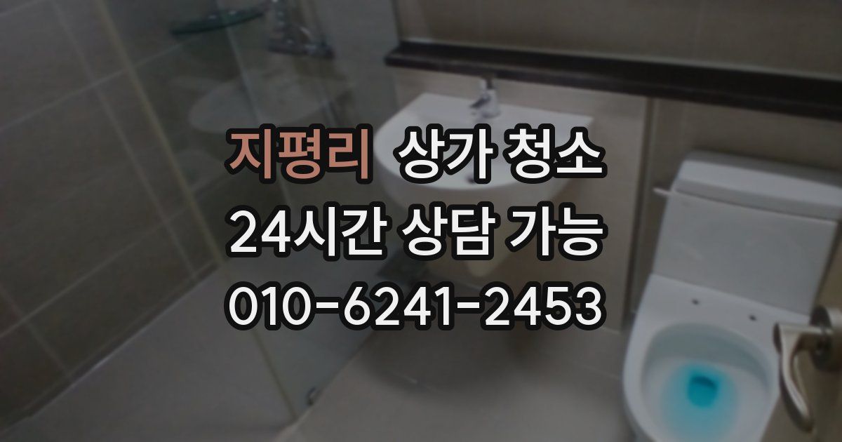 지평리 상가 청소
