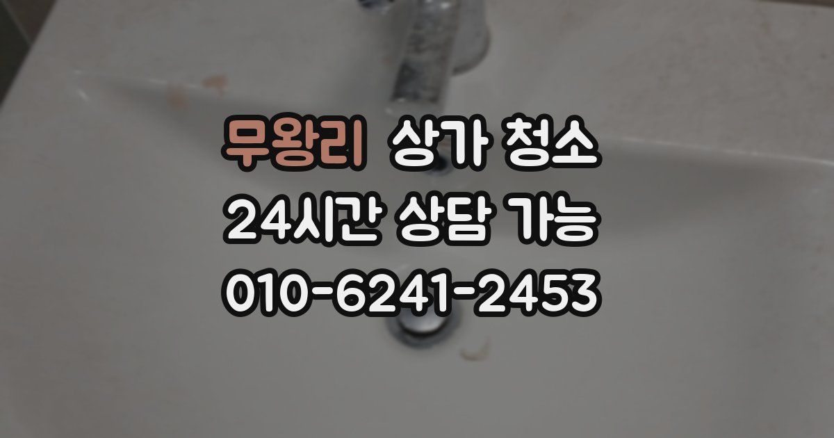무왕리 상가 청소