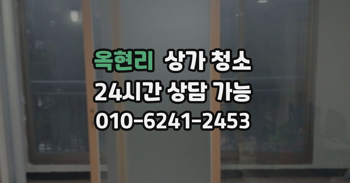 옥현리 상가 청소