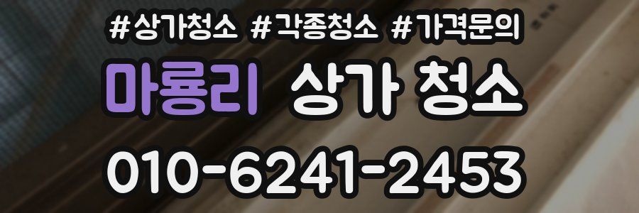 마룡리 상가 청소