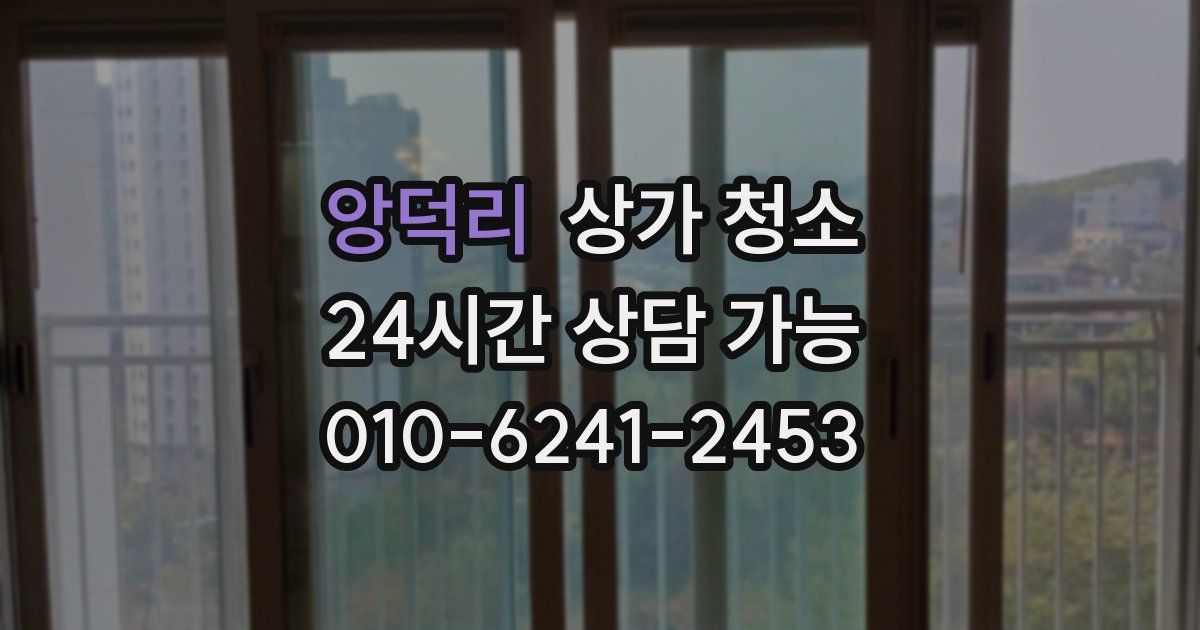 앙덕리 상가 청소