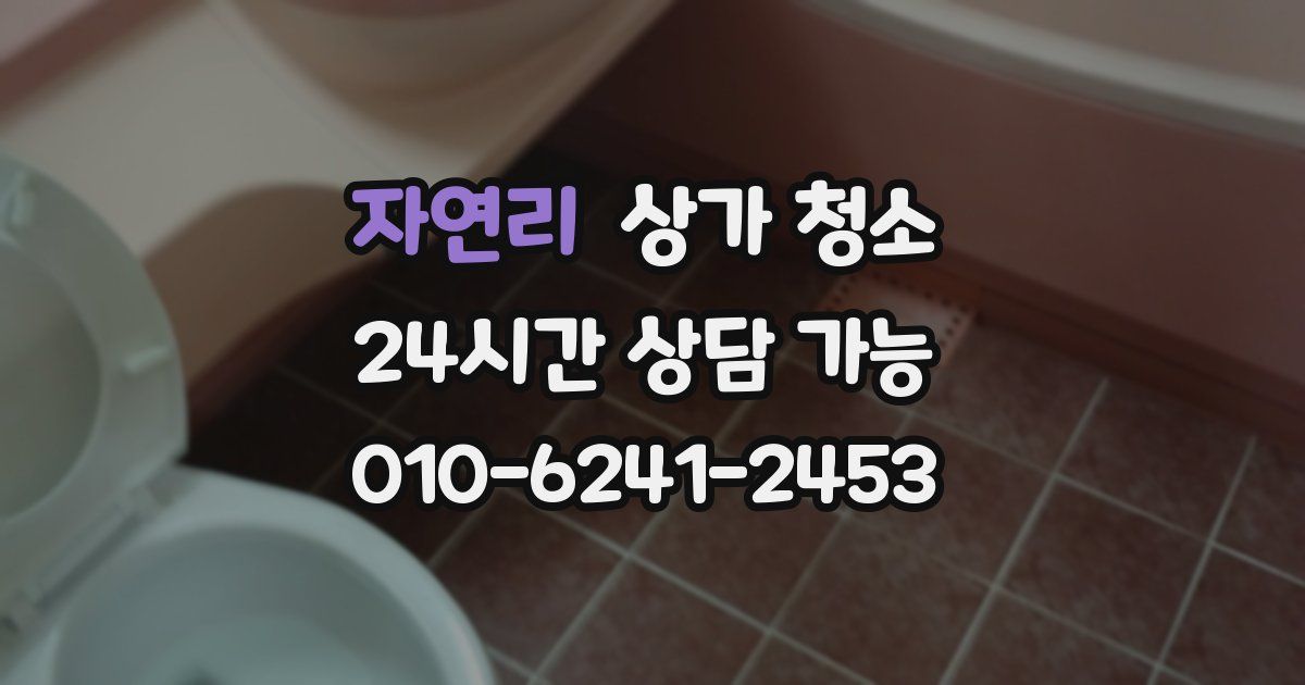 자연리 상가 청소