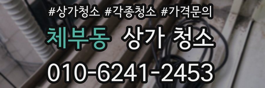 체부동 상가 청소