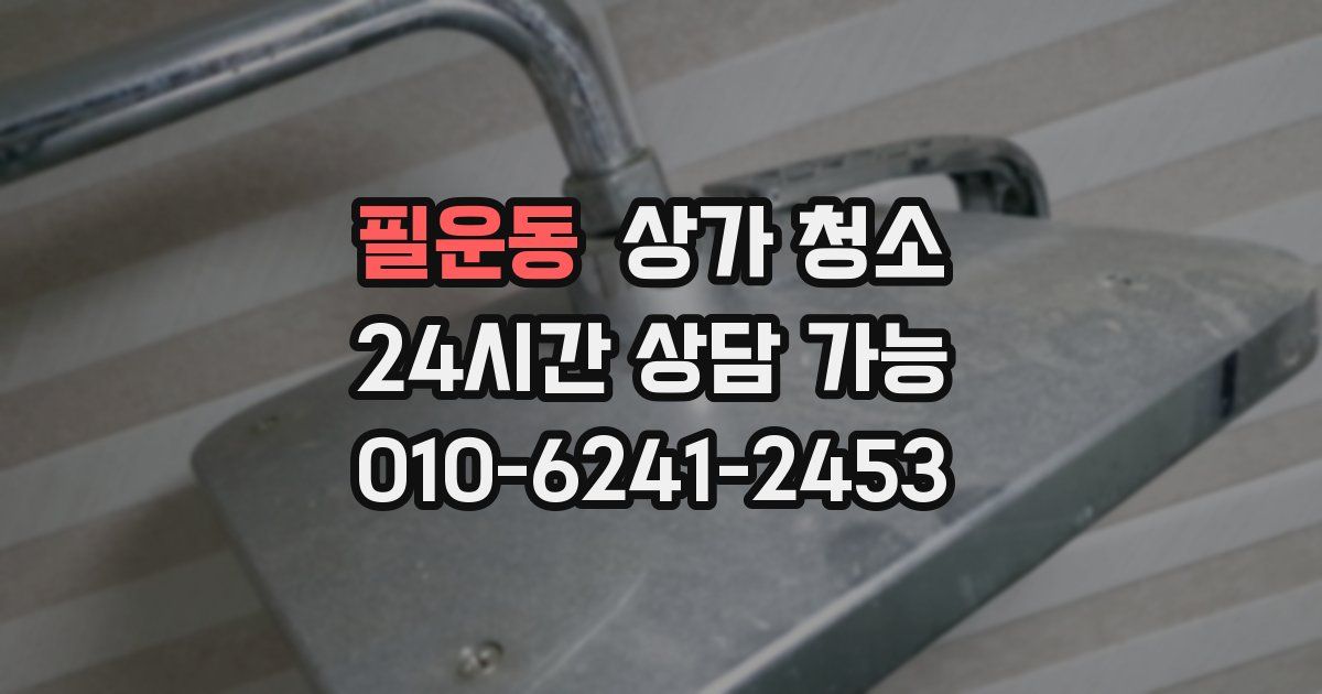 필운동 상가 청소