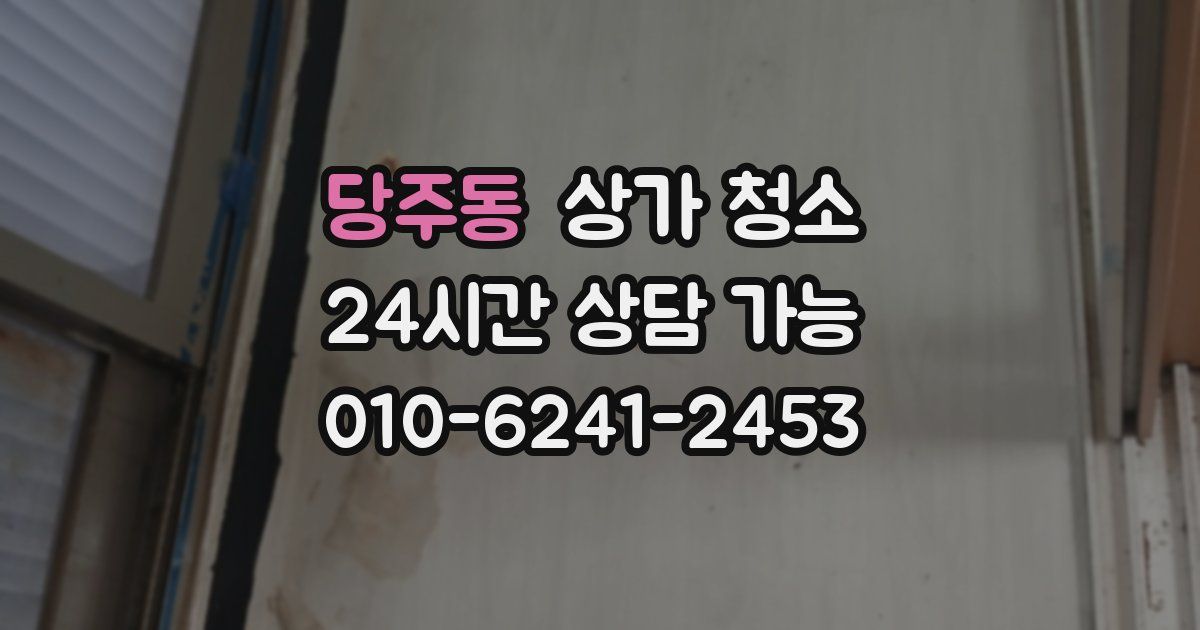 당주동 상가 청소