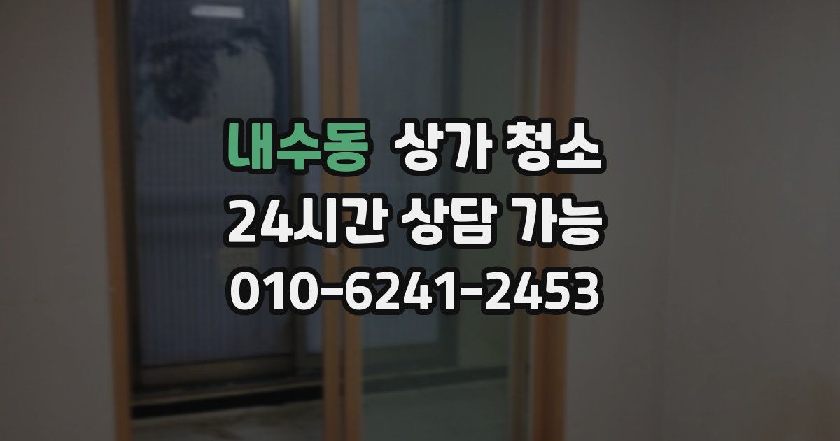 내수동 상가 청소