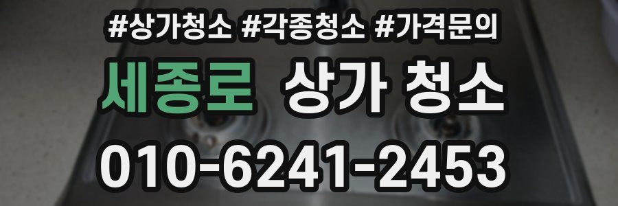세종로 상가 청소