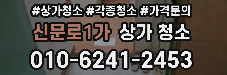 신문로1가 상가 청소