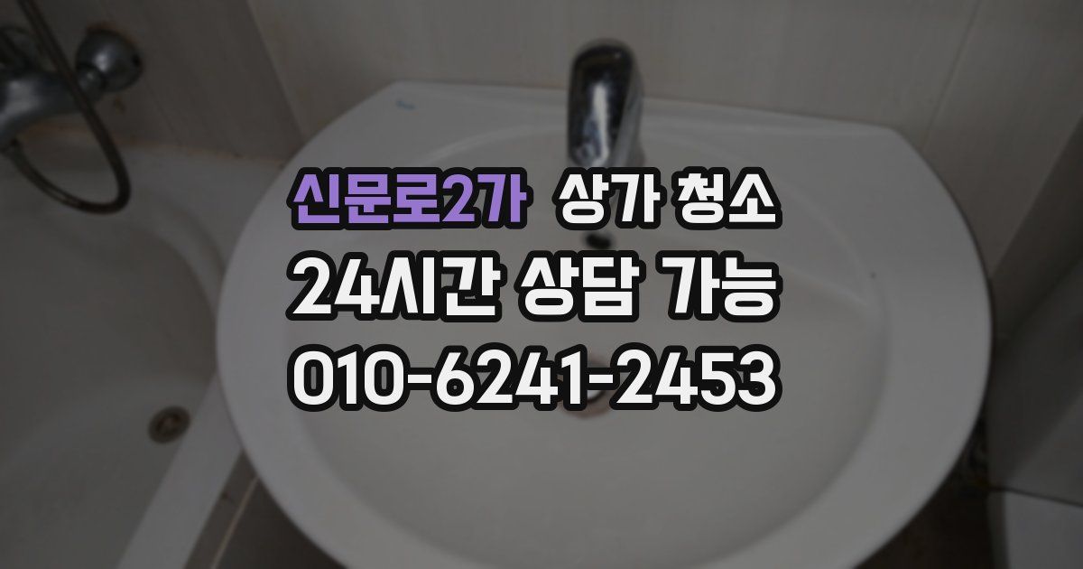 신문로2가 상가 청소