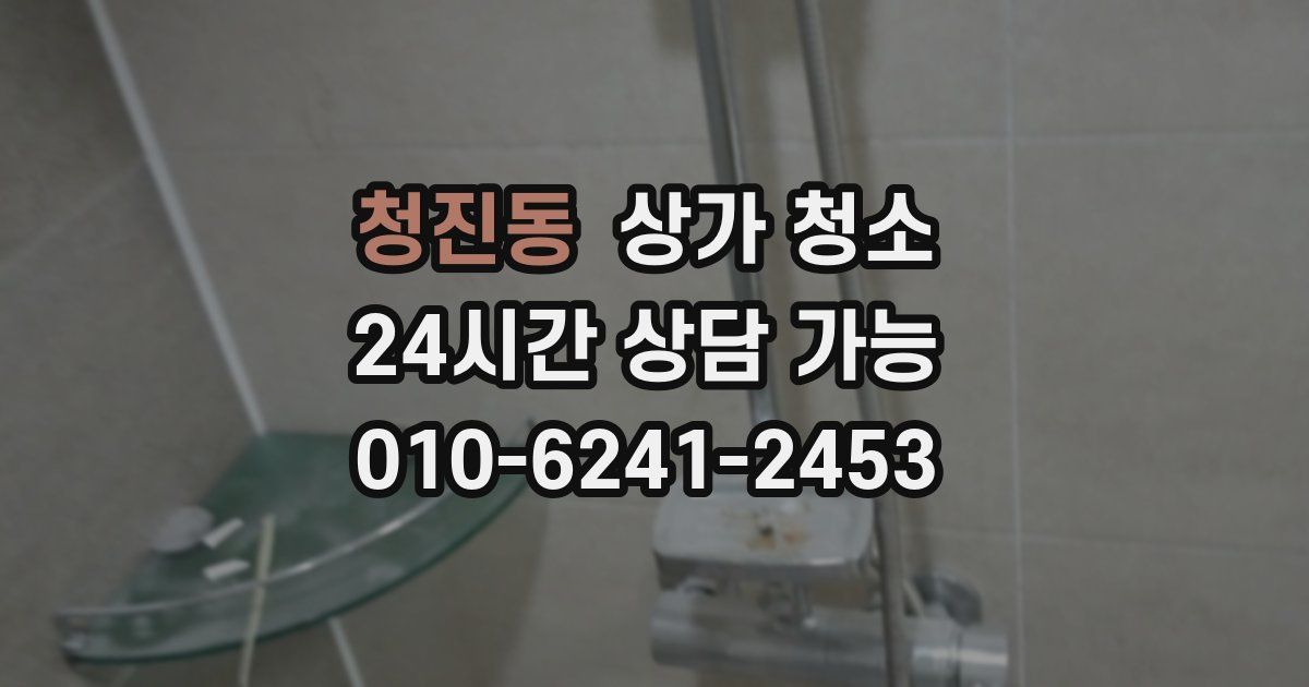 청진동 상가 청소