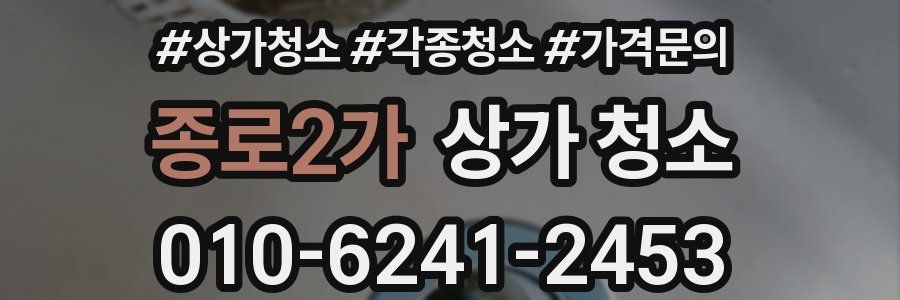종로2가 상가 청소