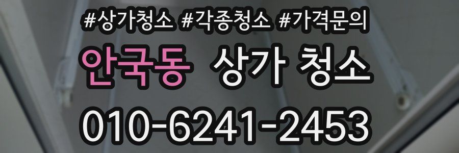 안국동 상가 청소