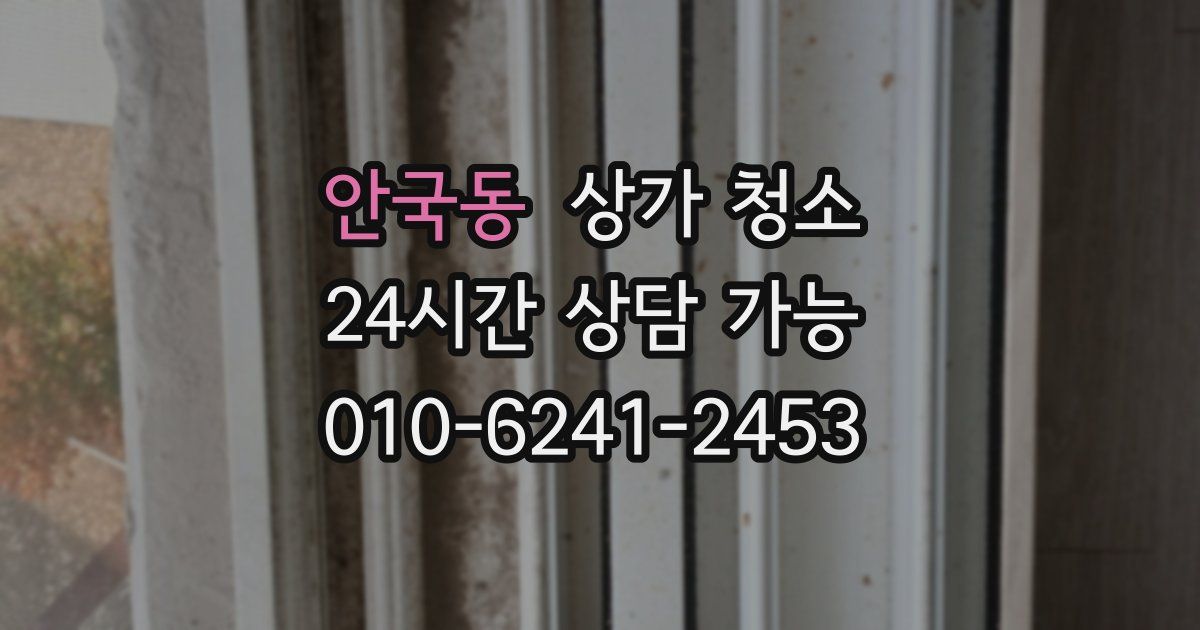 안국동 상가 청소
