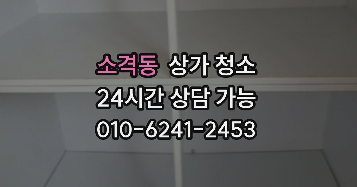 소격동 상가 청소