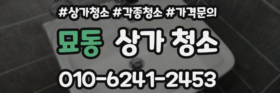 묘동 상가 청소