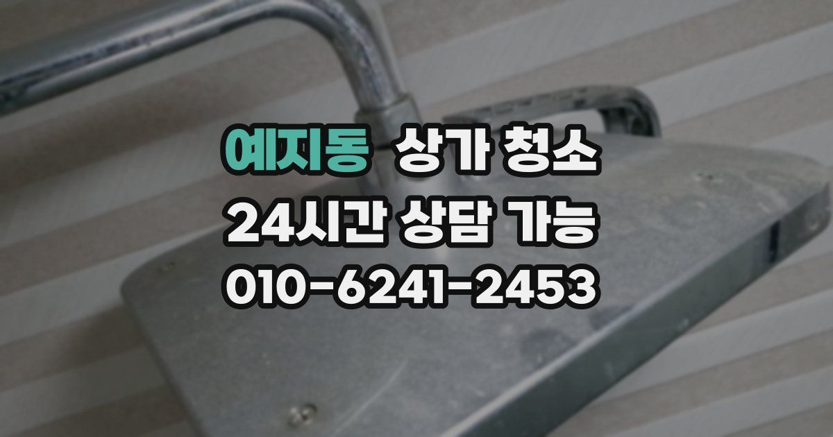 예지동 상가 청소