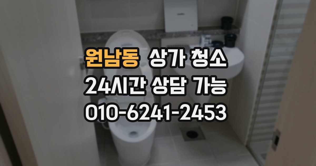 원남동 상가 청소