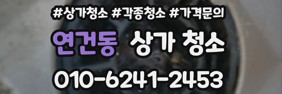 연건동 상가 청소