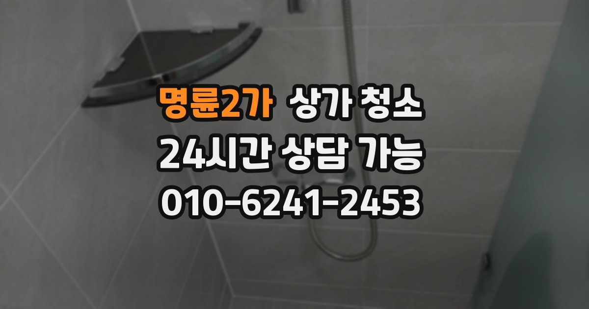 명륜2가 상가 청소