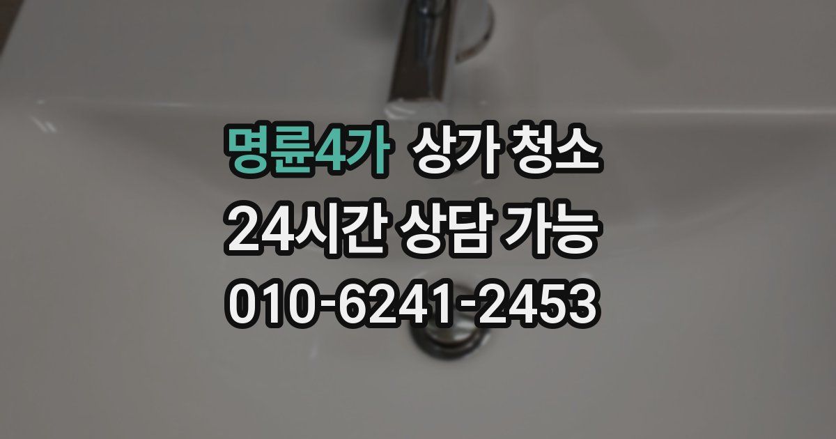 명륜4가 상가 청소