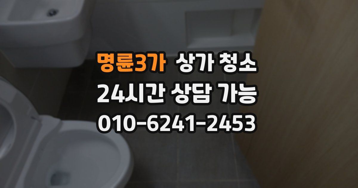 명륜3가 상가 청소