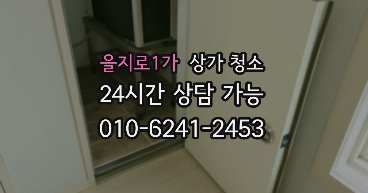 을지로1가 상가 청소