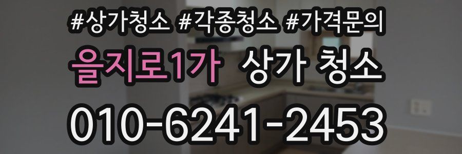 을지로1가 상가 청소