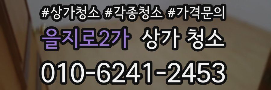 을지로2가 상가 청소