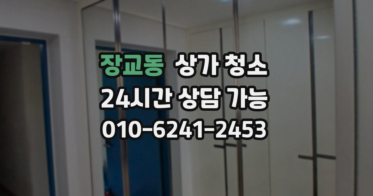 장교동 상가 청소
