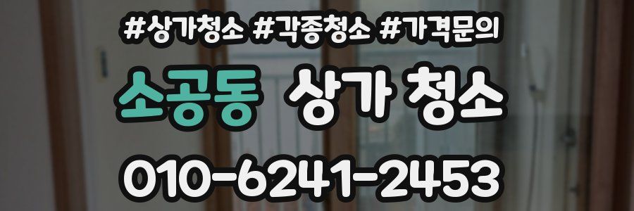 소공동 상가 청소