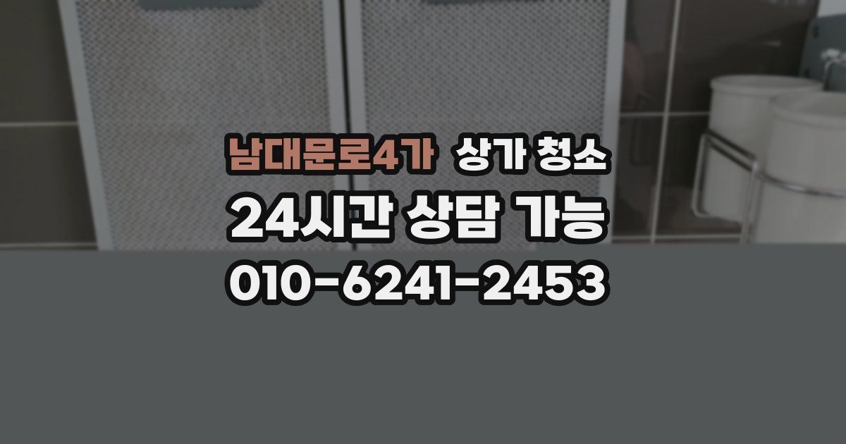 남대문로4가 상가 청소