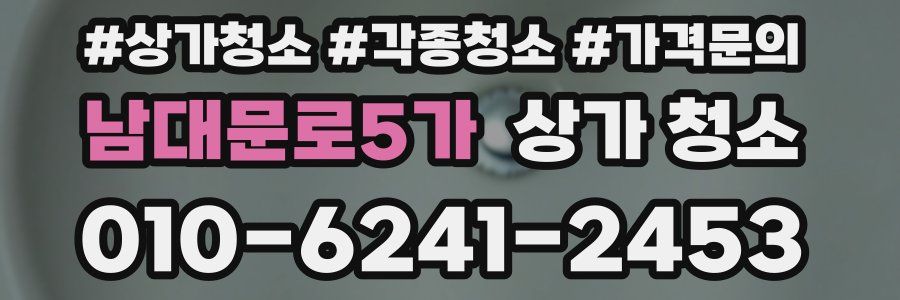 남대문로5가 상가 청소