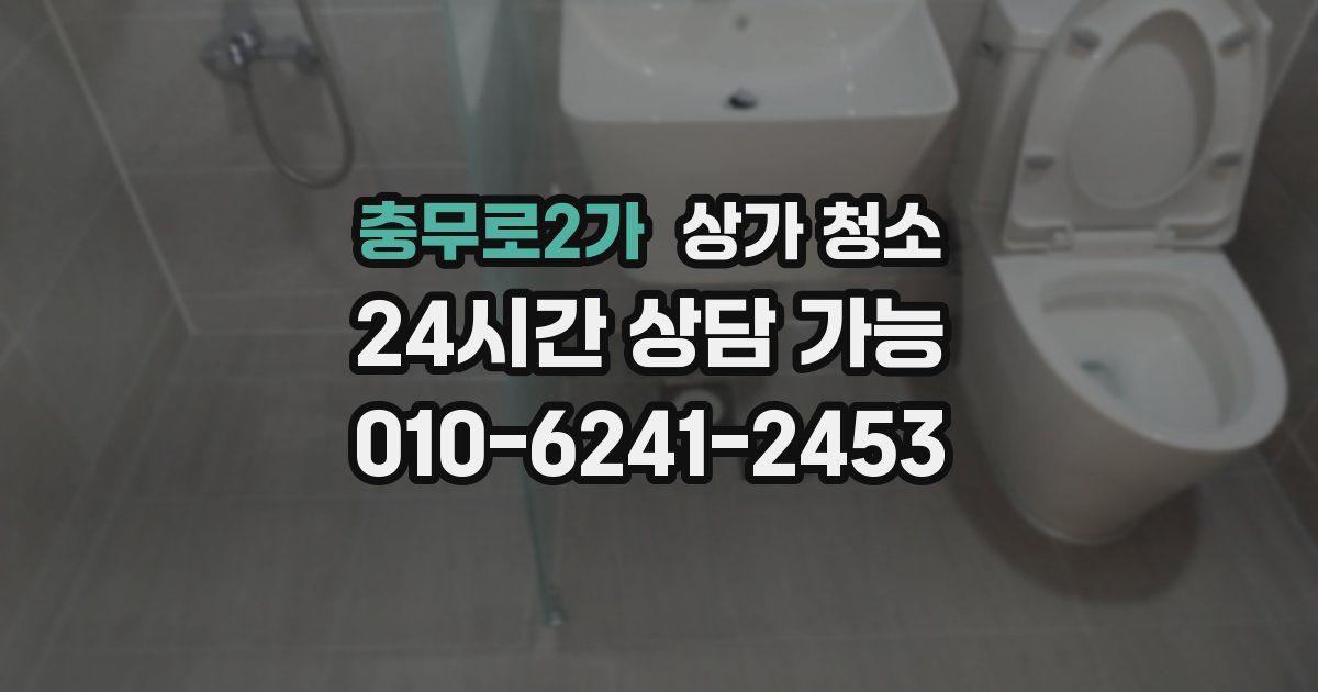 충무로2가 상가 청소