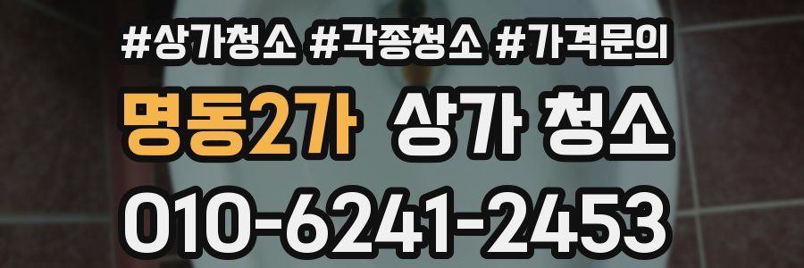 명동2가 상가 청소